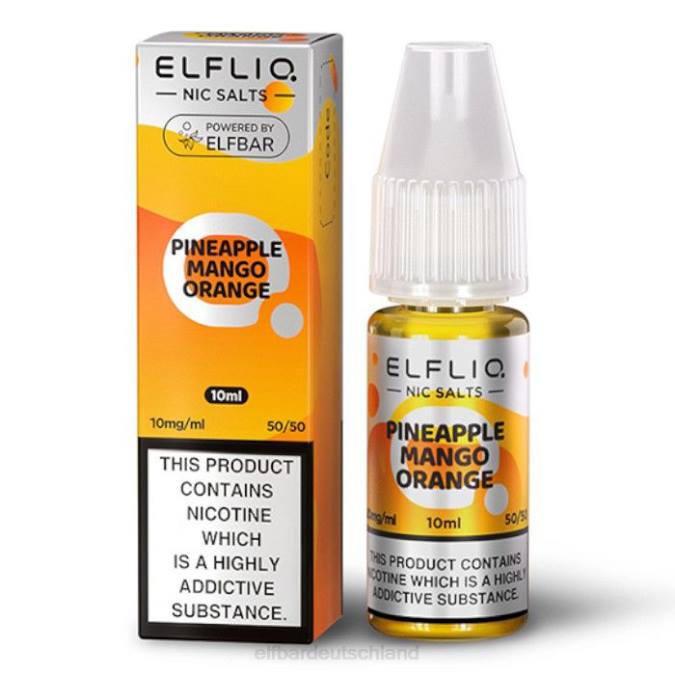 Elfbar Elfliq Nic Salts – Ananas-Mango-Orange – 10 ml – 10 mg/ml 248J173