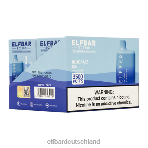 ELFBAR Blue Razz Ice 3500 für Endverbraucher – einzeln – 50 mg 88FZN55