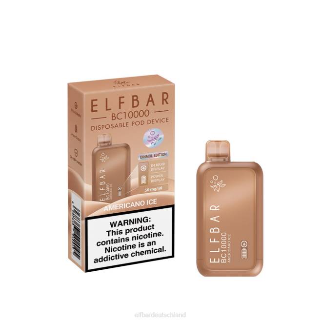 ELFBAR Bester Geschmack, Einweg-Vape BC10000 Ice-Serie BFRR3 Americano-Eis