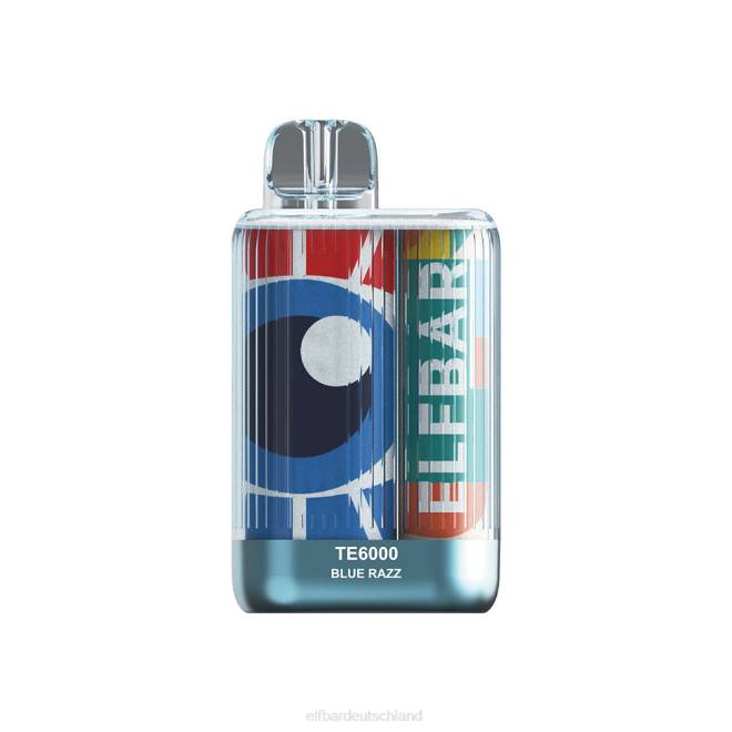 ELFBAR Bester Geschmack Einweg-Vape Te6000 Blue Razz Ice BFRR24 blaues Razz-Eis