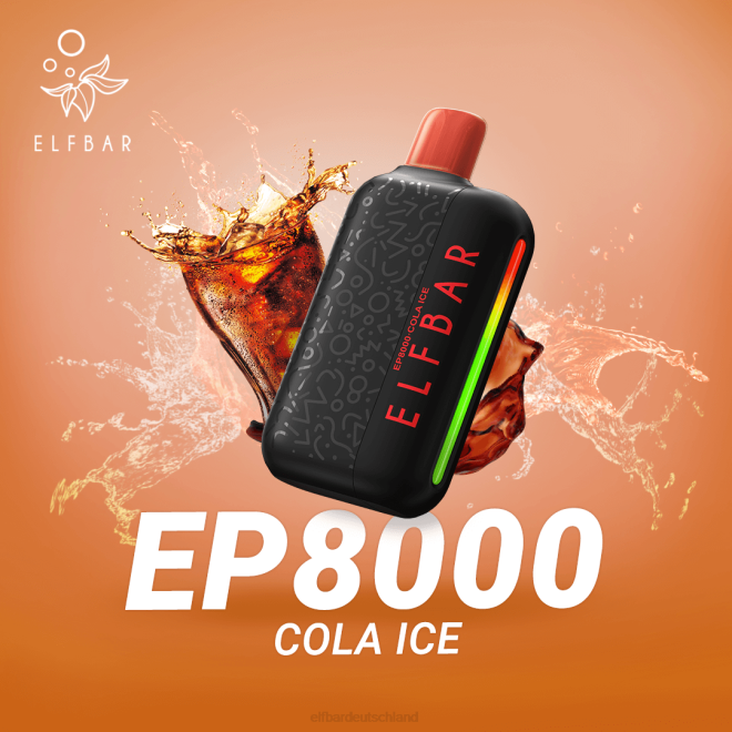 ELFBAR Einweg-Vape neue ep8000 Puffs BFRR63 Cola-Eis