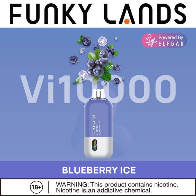 ELFBAR Funky Lands Best Flavour Einweg-Vape VI10000 Iced-Serie BFRR151 Blaubeereis