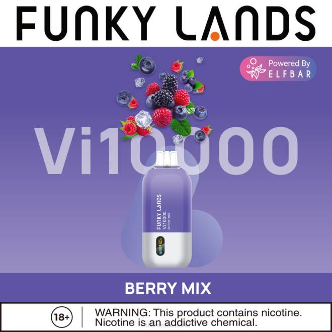 ELFBAR Funky Lands Einweg-Vape VI10000 Züge BFRR159 Beerenmischung