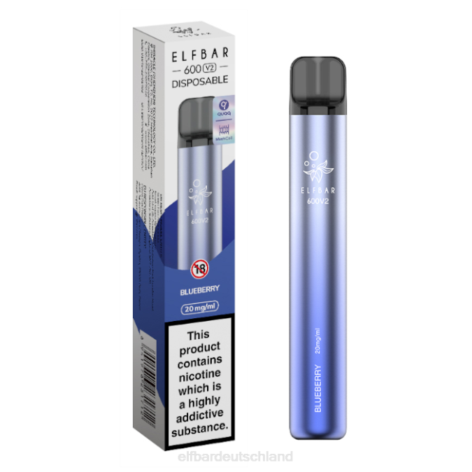 Elfbar 600v2 Einweg-Vaporizer – 20 mg 248J10 Heidelbeere, saure Himbeere