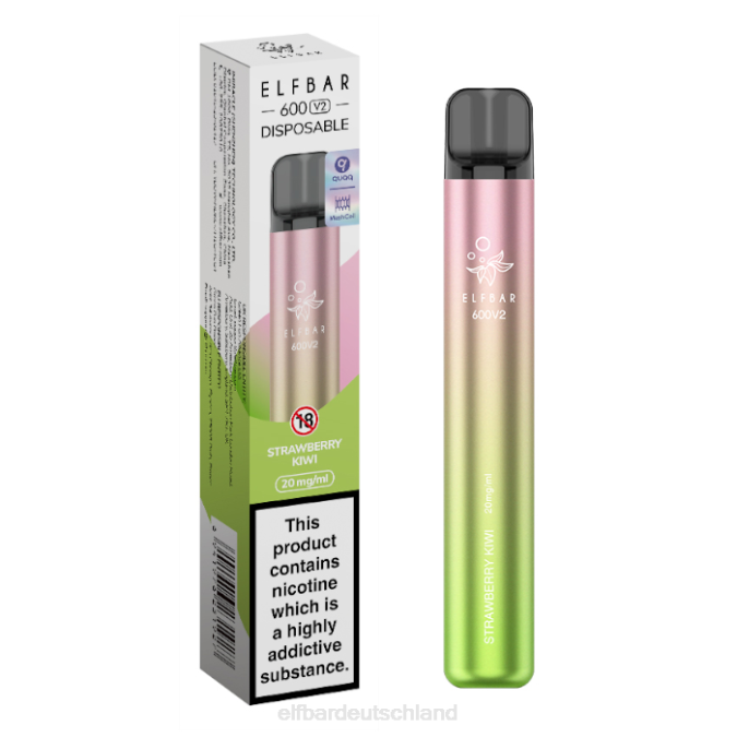 Elfbar 600v2 Einweg-Vaporizer – 20 mg 248J14 Erdbeereis