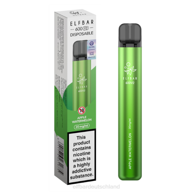 Elfbar 600v2 Einweg-Vaporizer – 20 mg 248J21 Apfel-Wassermelone