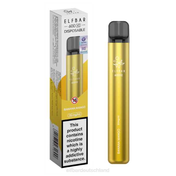 Elfbar 600v2 Einweg-Vaporizer – 20 mg 248J22 Bananen-Mango