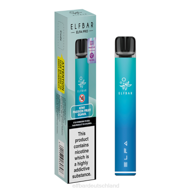 Elfbar Elfa Pro Pod Kit – wiederaufladbar 248J66 Aurora Blue + Kiwi-Passionsfrucht vorgefüllte Schote