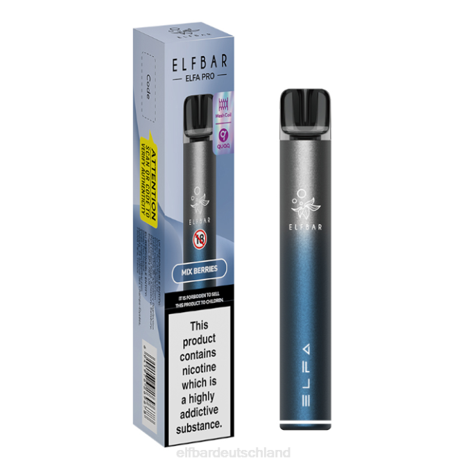 Elfbar Elfa Pro Pod Kit – wiederaufladbar 248J66 Aurora Blue + Kiwi-Passionsfrucht vorgefüllte Schote