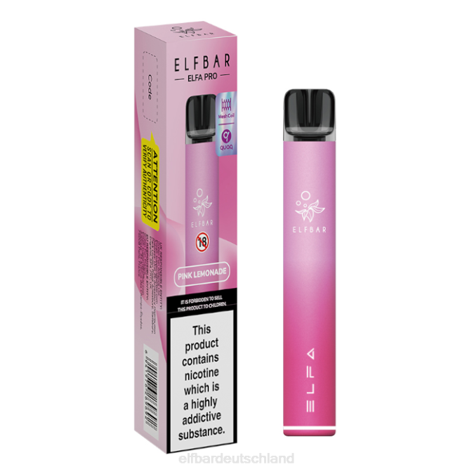 Elfbar Elfa Pro Pod Kit – wiederaufladbar 248J72 Pink + Pink Limonade vorgefüllte Schote