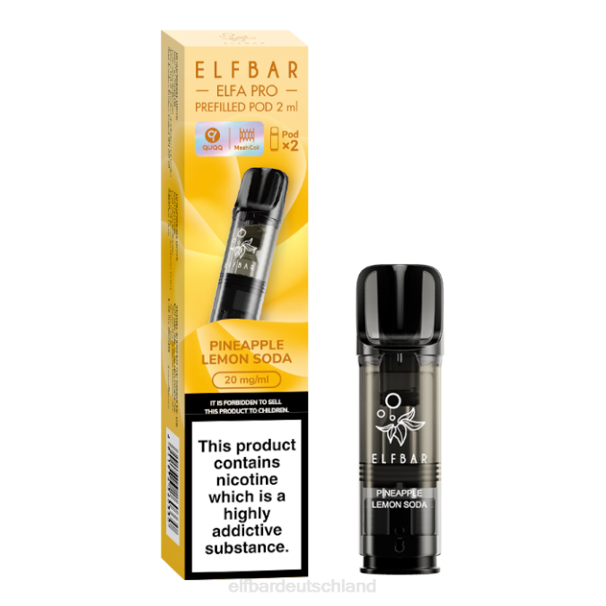 Elfbar Elfa Pro vorgefüllte Kapseln – 20 mg – 2 Stück 248J96 Ananas-Zitronen-Qi