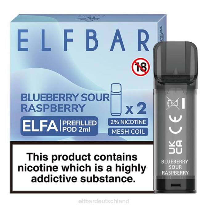 Elfbar Elfa vorgefüllte Kapsel – 2 ml – 20 mg (2 Packungen) 248J105 Banane