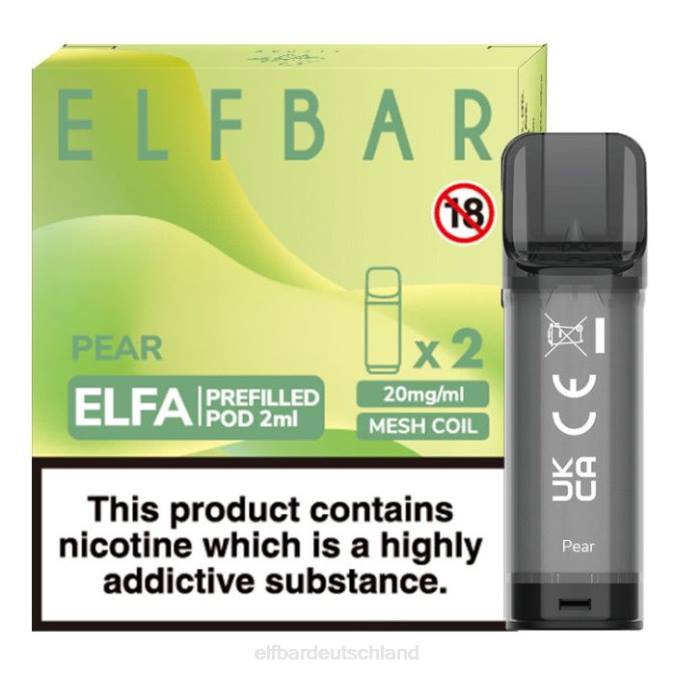 Elfbar Elfa vorgefüllte Kapsel – 2 ml – 20 mg (2 Packungen) 248J123 Birne