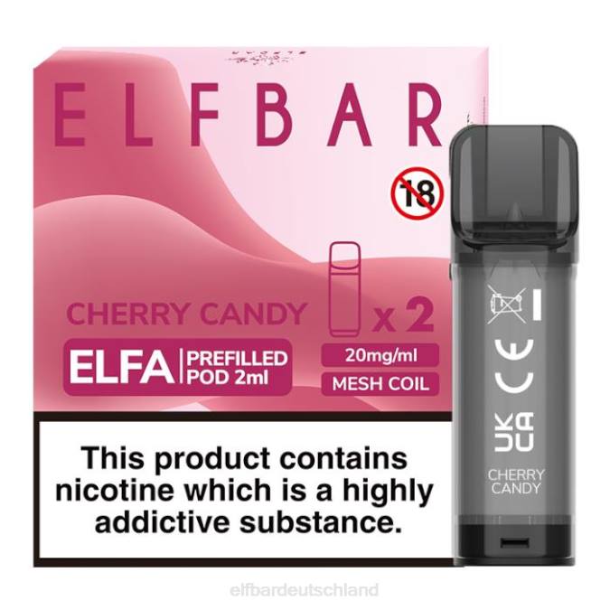 Elfbar Elfa vorgefüllte Kapsel – 2 ml – 20 mg (2 Packungen) 248J131 Kirschbonbons